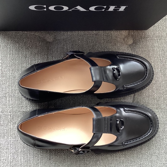 COACH Women's Liv Leather Mary Jane Flats, size 8.5 - Picture 10 of 15